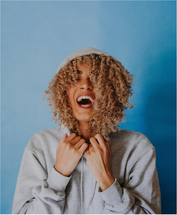 young girl with a hoodie